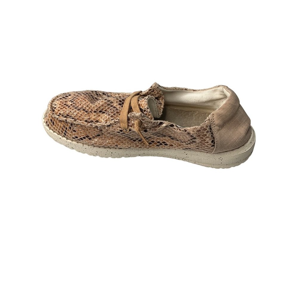Hey Dude’s Women’s Python Light Rose Pattern Size 6 Brown’s Tan‎ - Picture 3 of 9